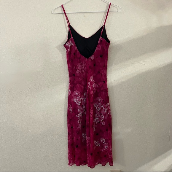 Studio Y Floral Vintage Style cinched fitted waist Midi Slip Dress Size: Small - Picture 2 of 4